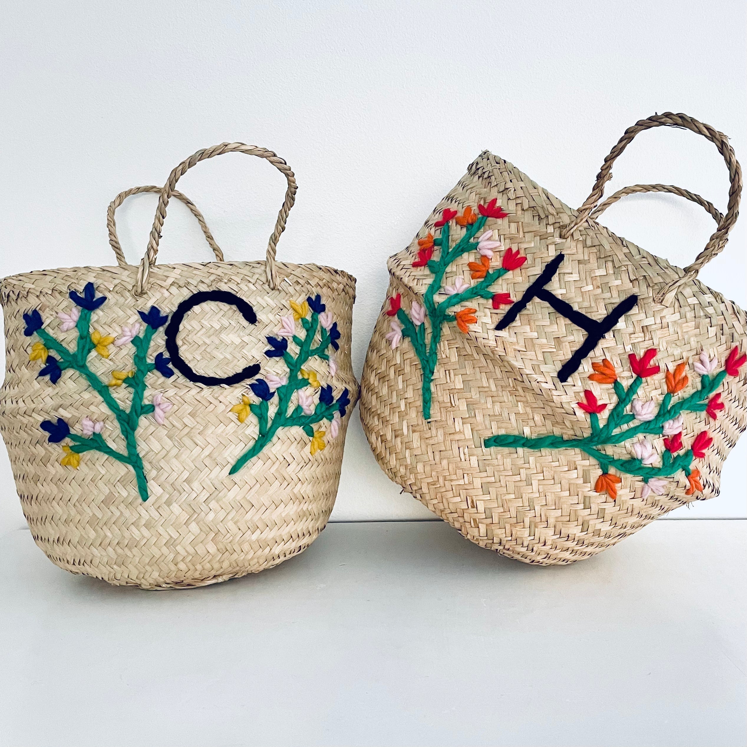 Lavender Personalised Initial basket - Large - Bellybambino