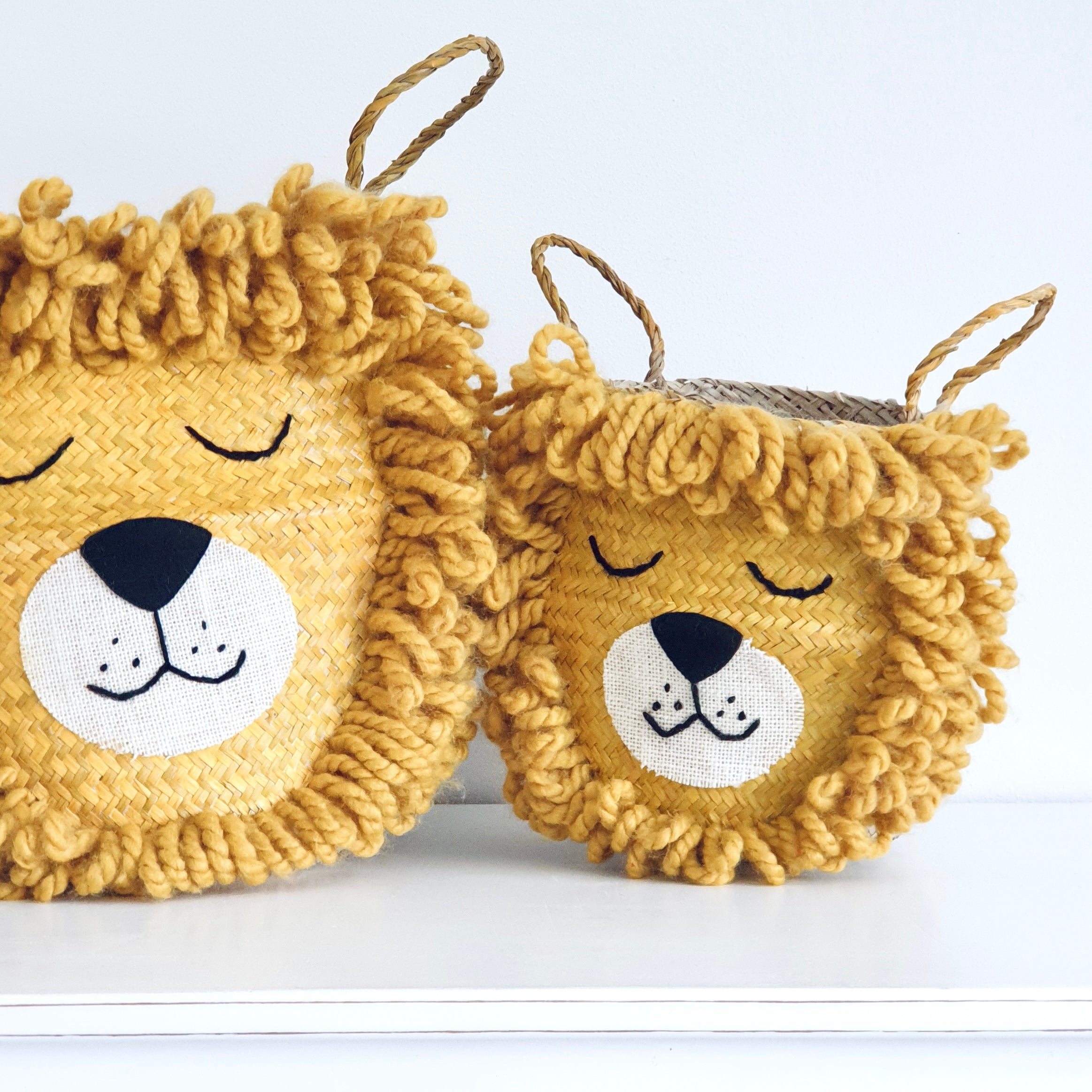 Yellow Lion Basket - Small - Bellybambino