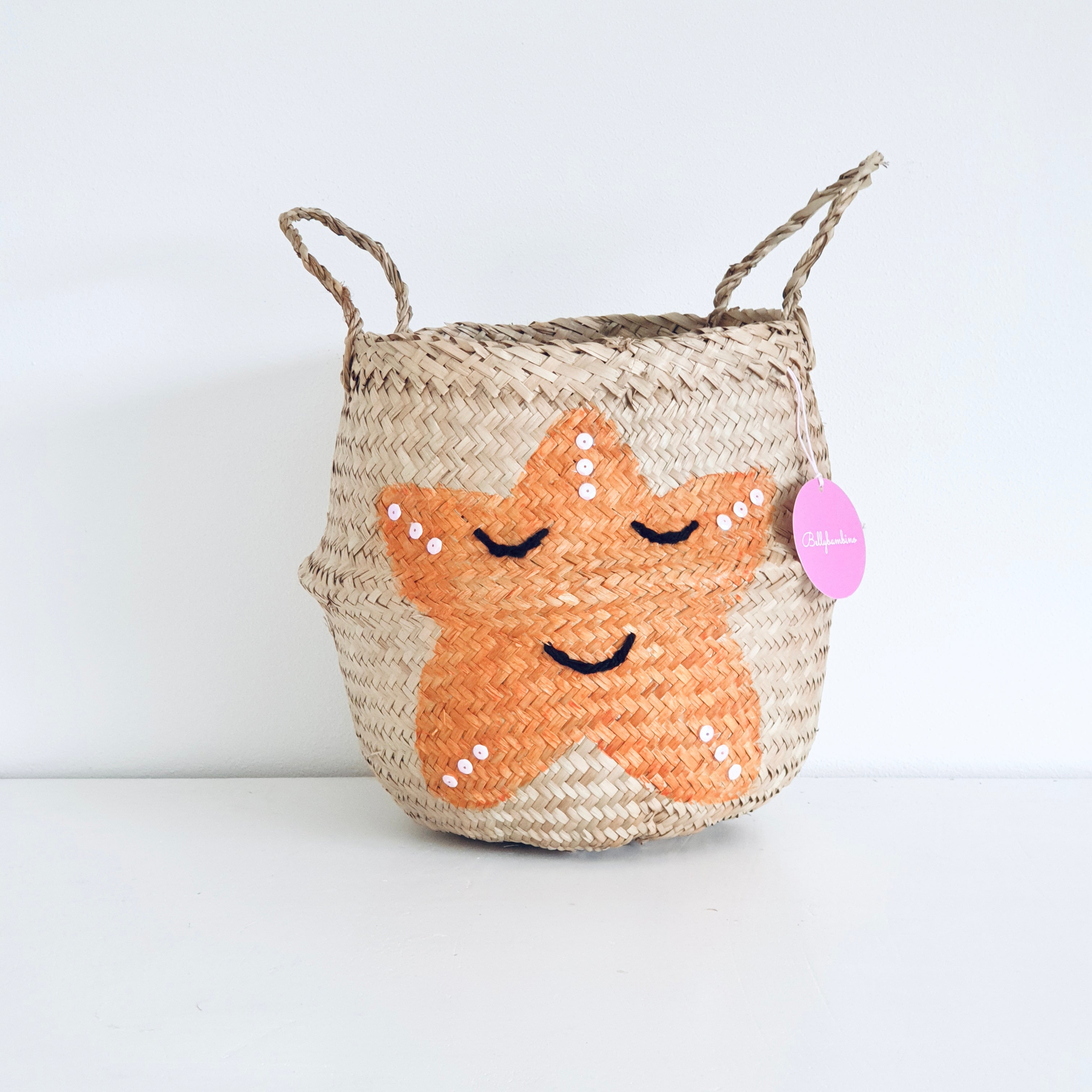 Orange starfish Basket - Small - Bellybambino