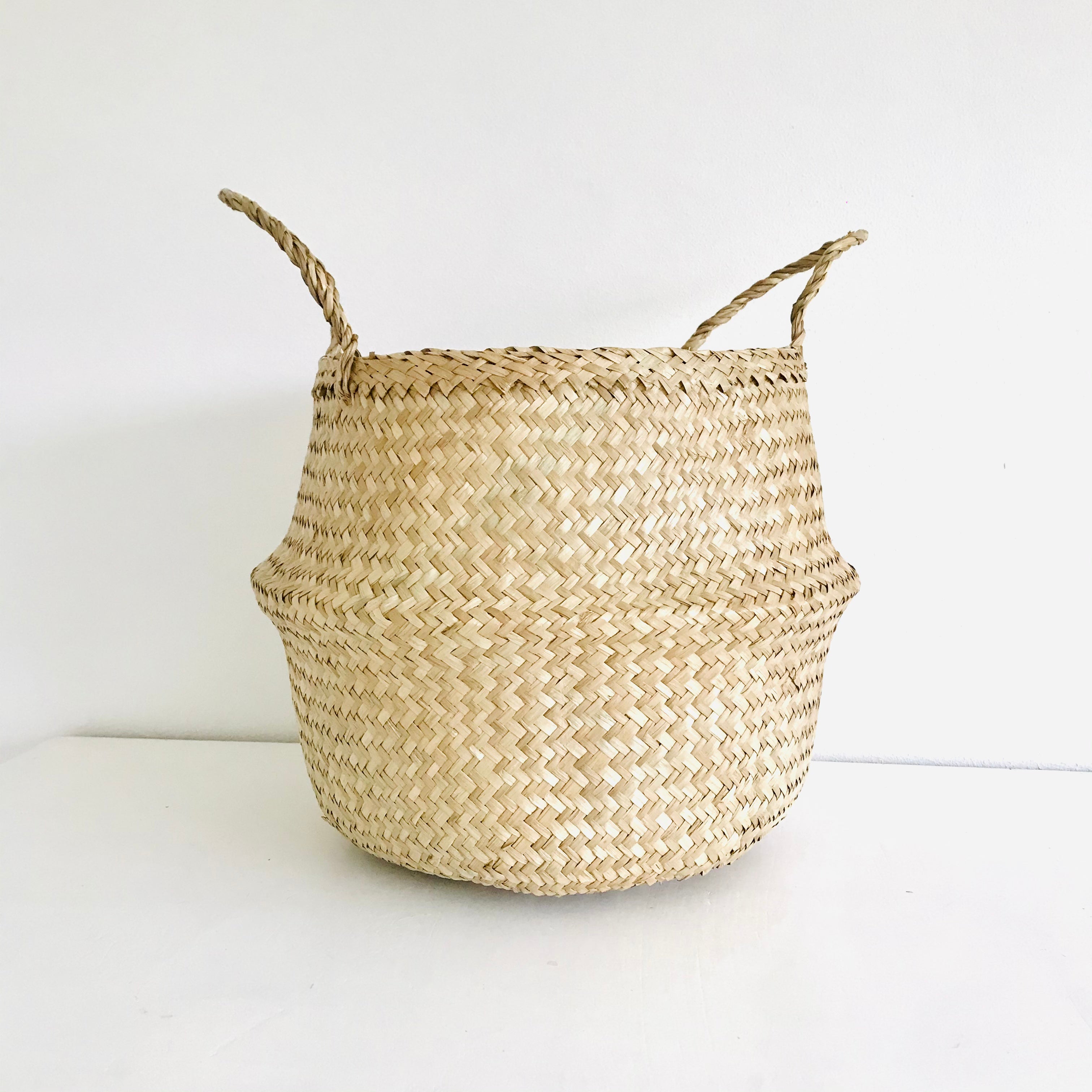 Plain Seagrass Basket - Large - Bellybambino