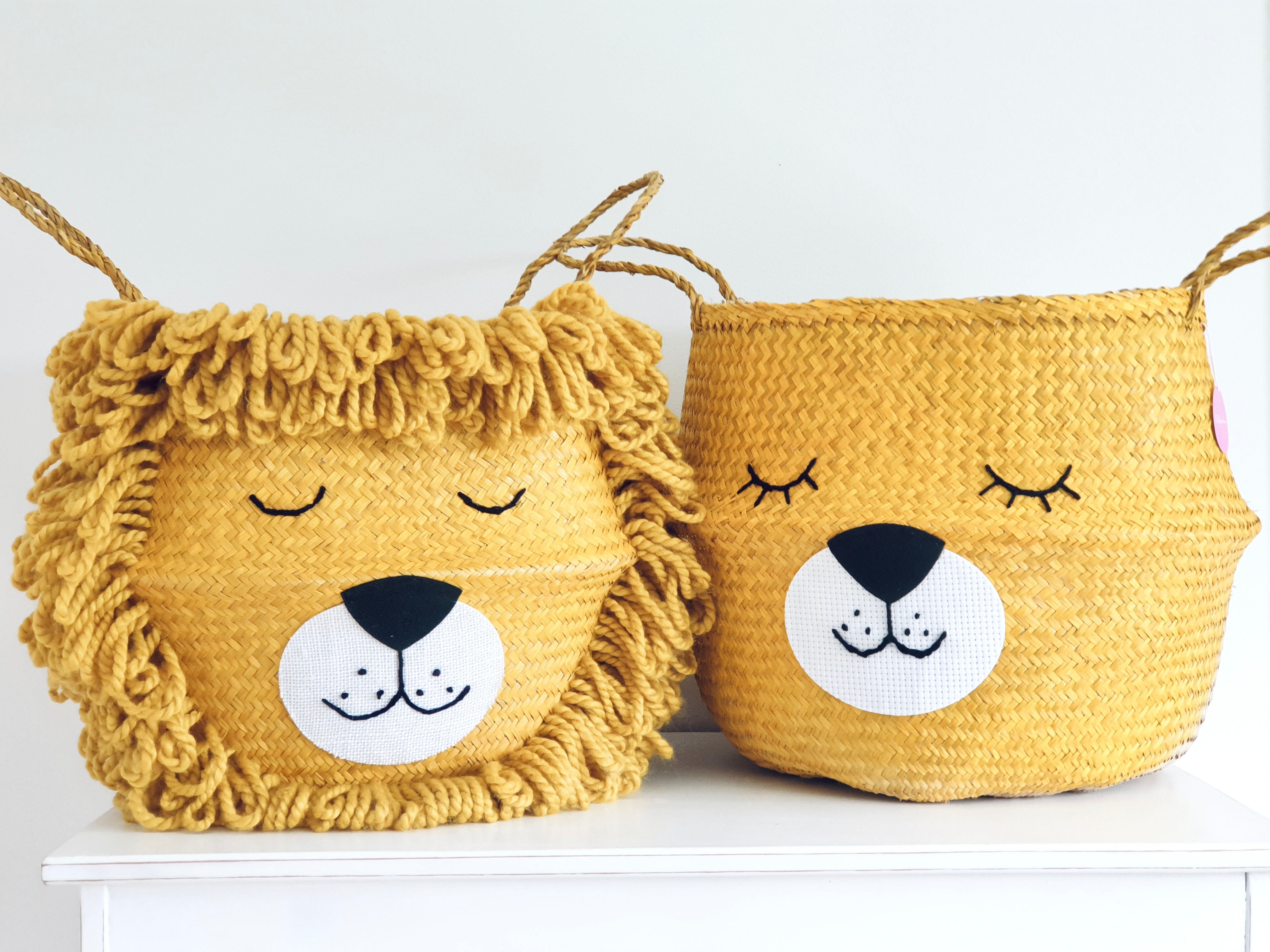 Yellow Lioness Basket - Large - Bellybambino