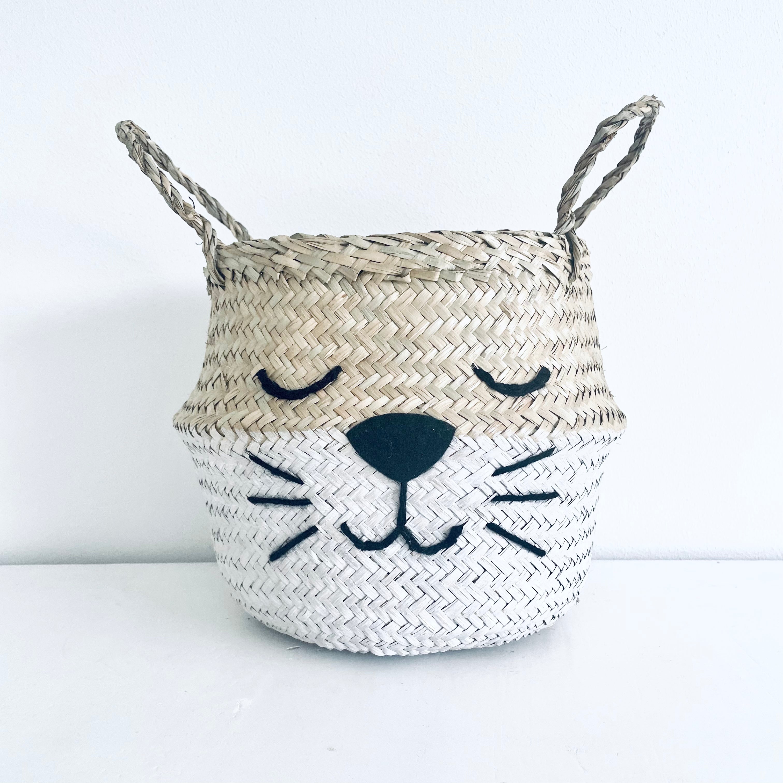 White Bottom Whiskers Basket - Small - Bellybambino