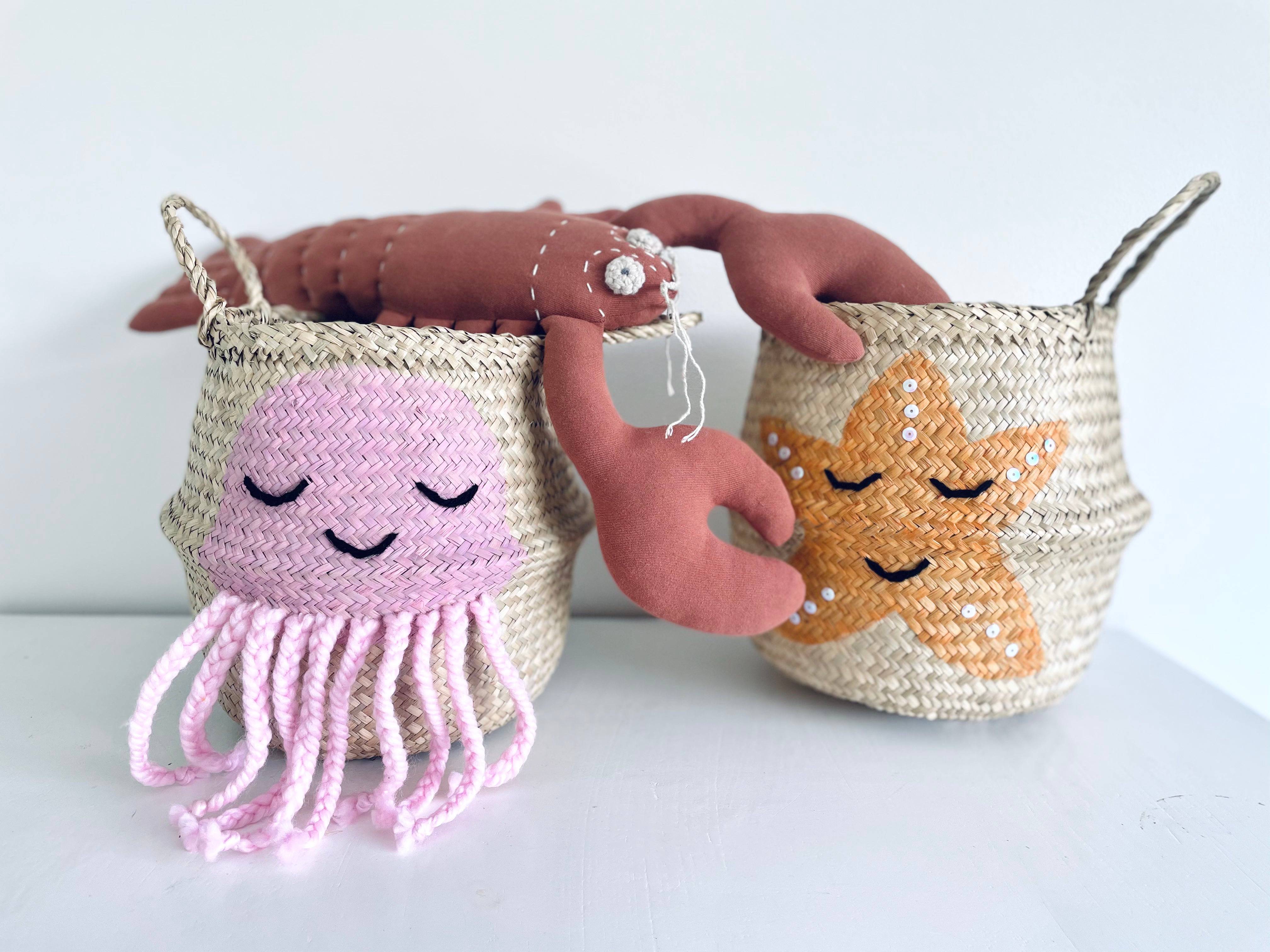 Pink Jellyfish Basket - Small - Bellybambino