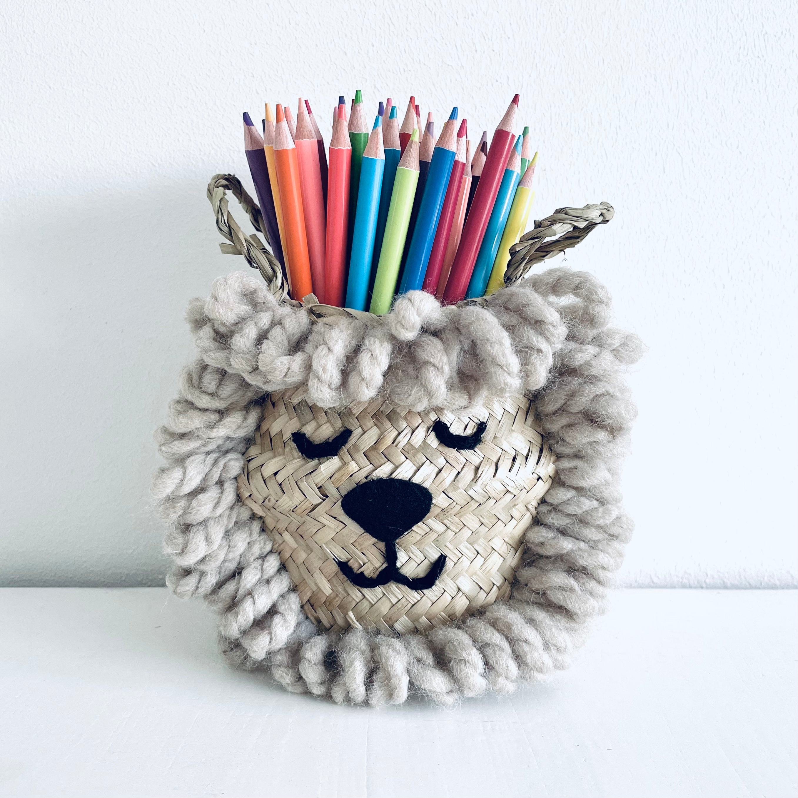 Natural Lion Basket - Mini - Bellybambino