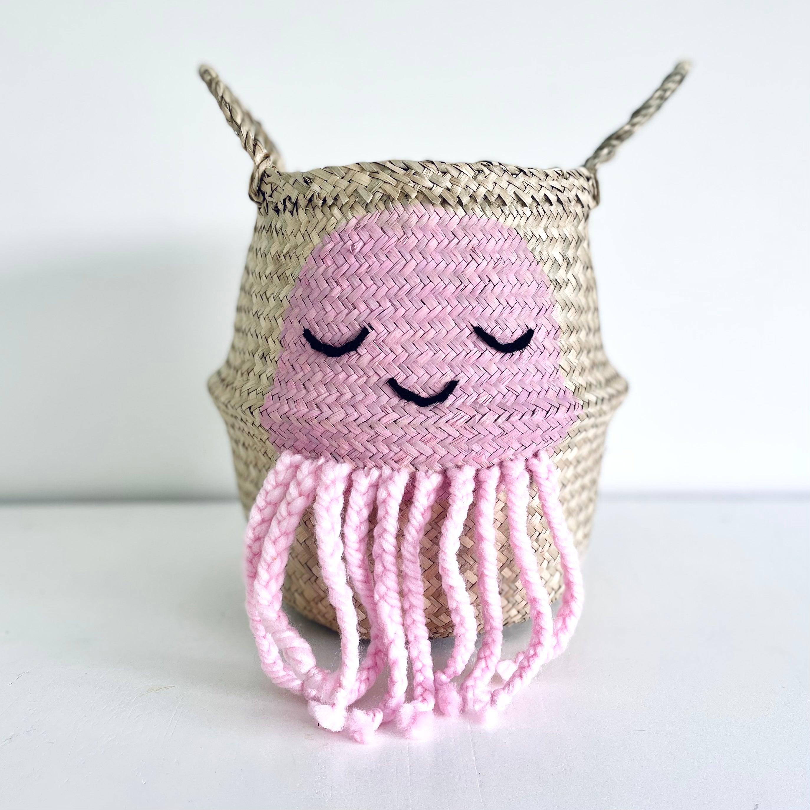 Pink Jellyfish Basket - Small - Bellybambino