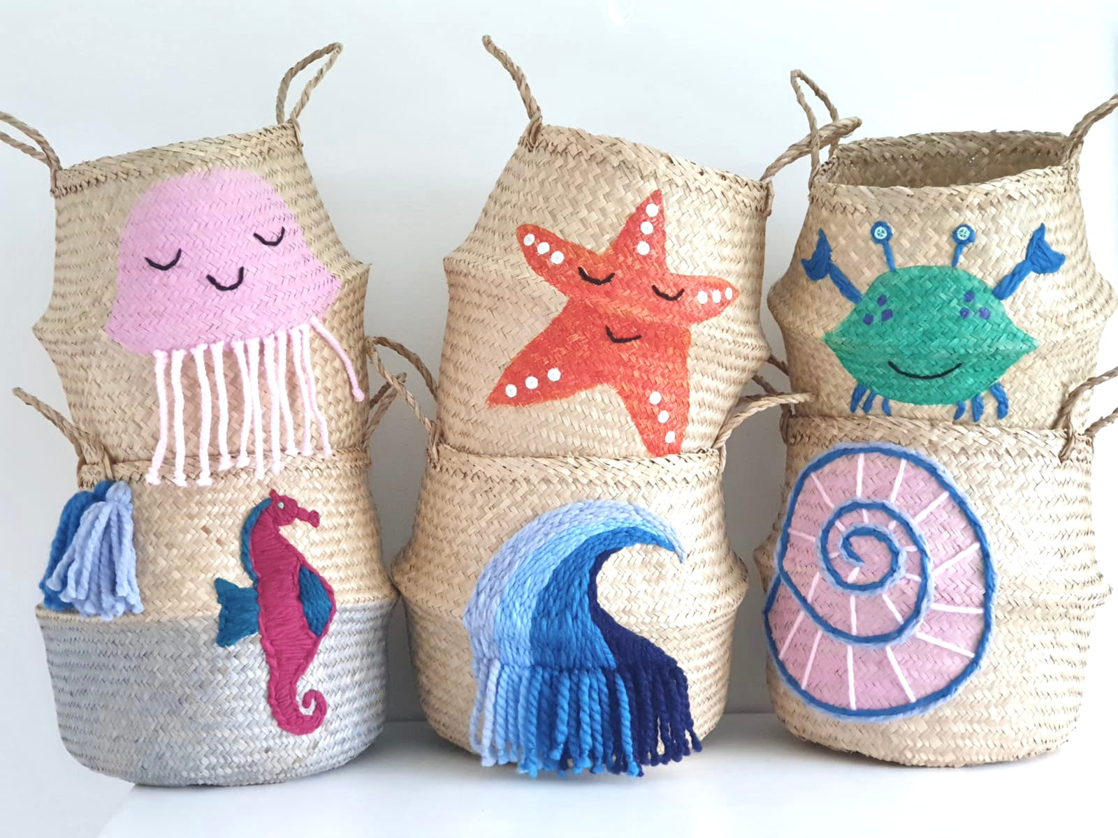 Pink Jellyfish Basket - Large - Bellybambino