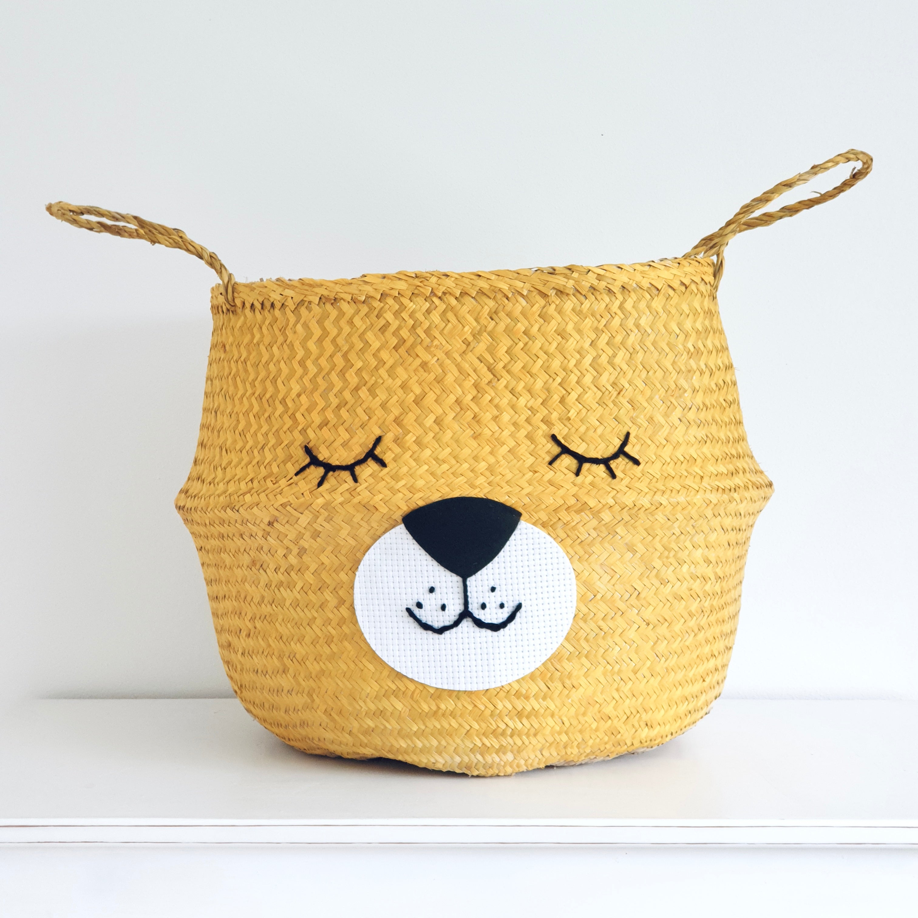 Yellow Lioness Basket - Large - Bellybambino