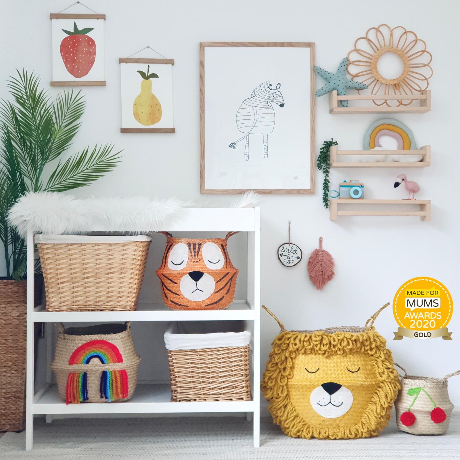 Yellow Lion Basket - Extra Large - Bellybambino