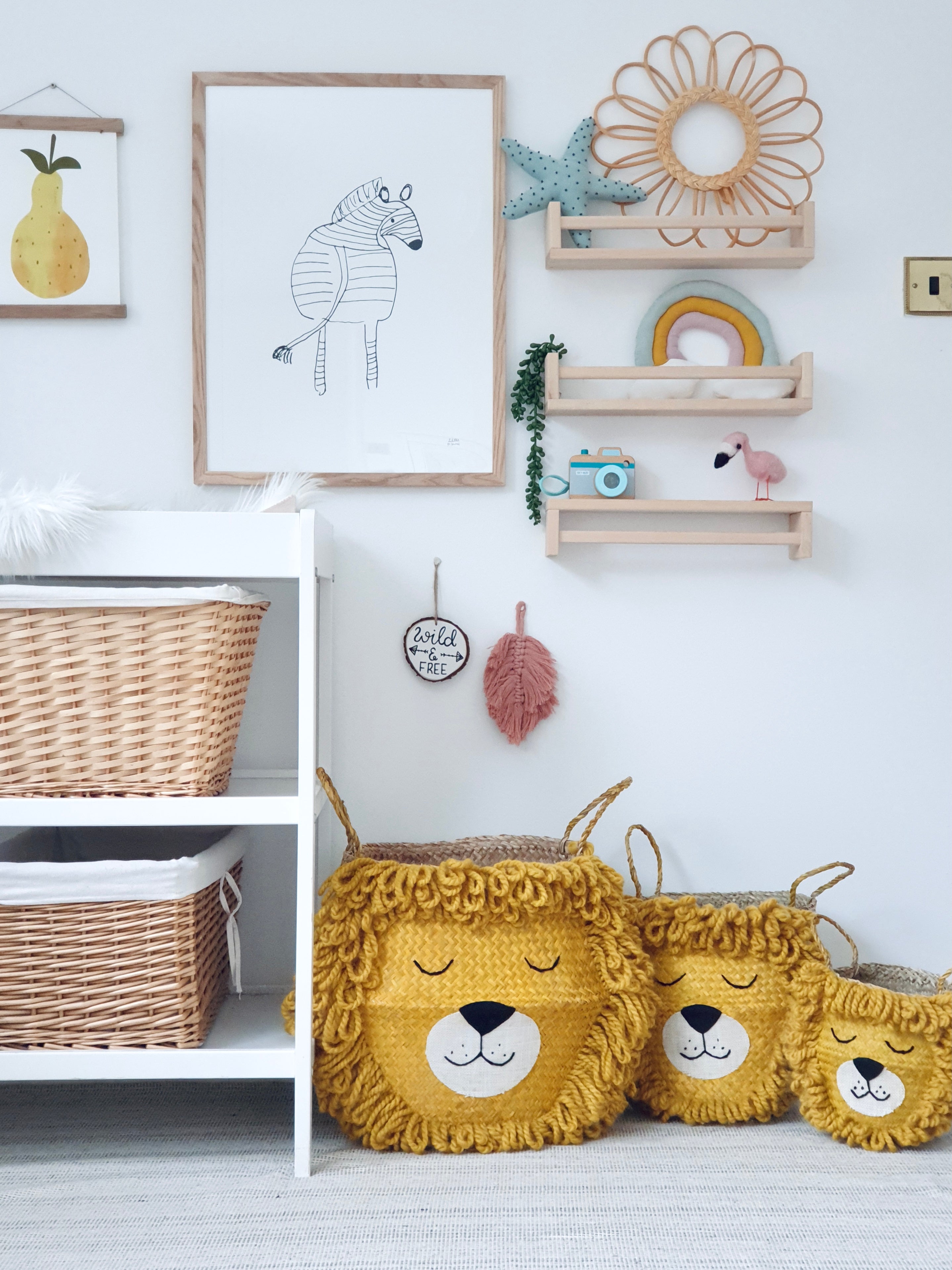 Yellow Lion Basket - Extra Large - Bellybambino
