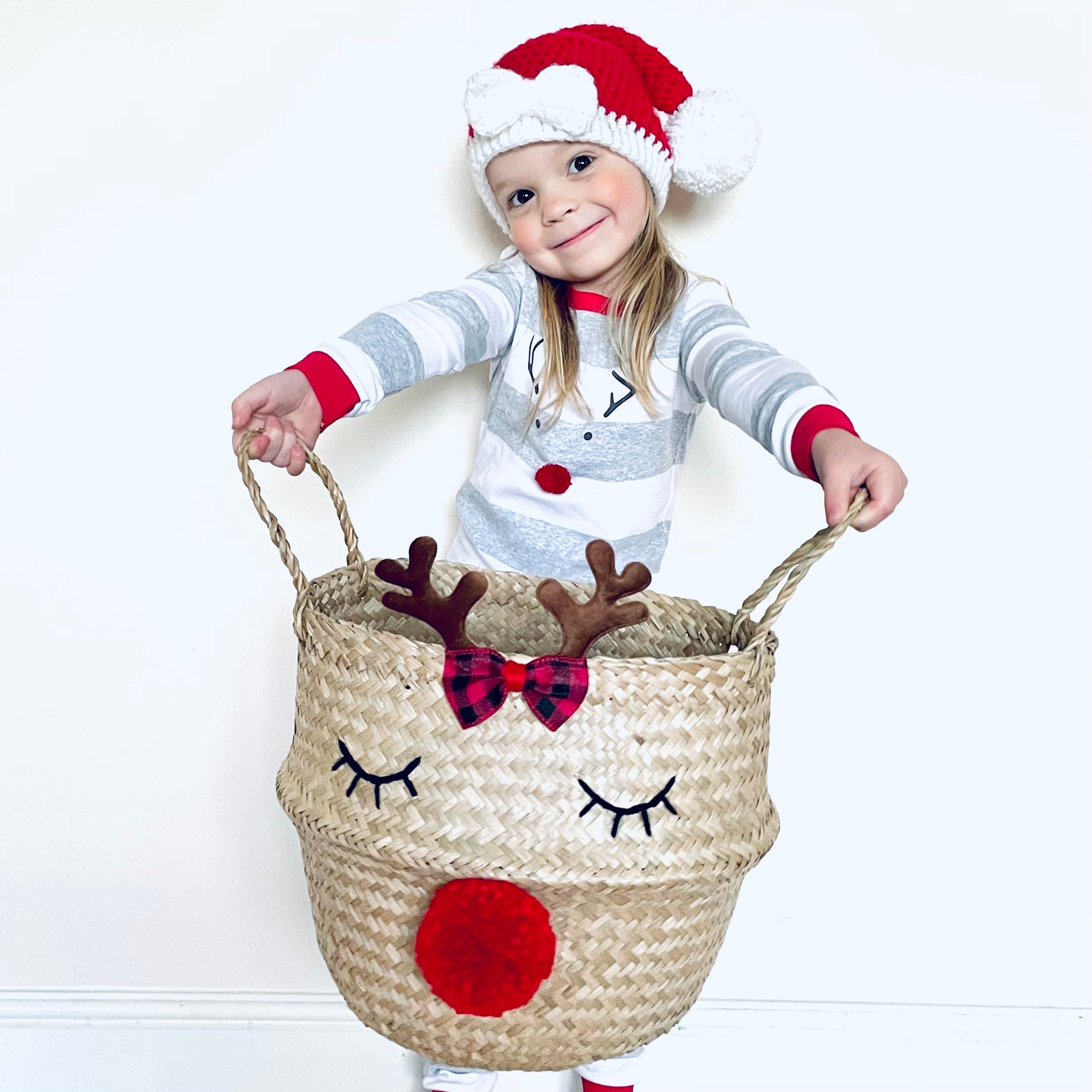 Santa and rudolf belly baskets by bellybambino 