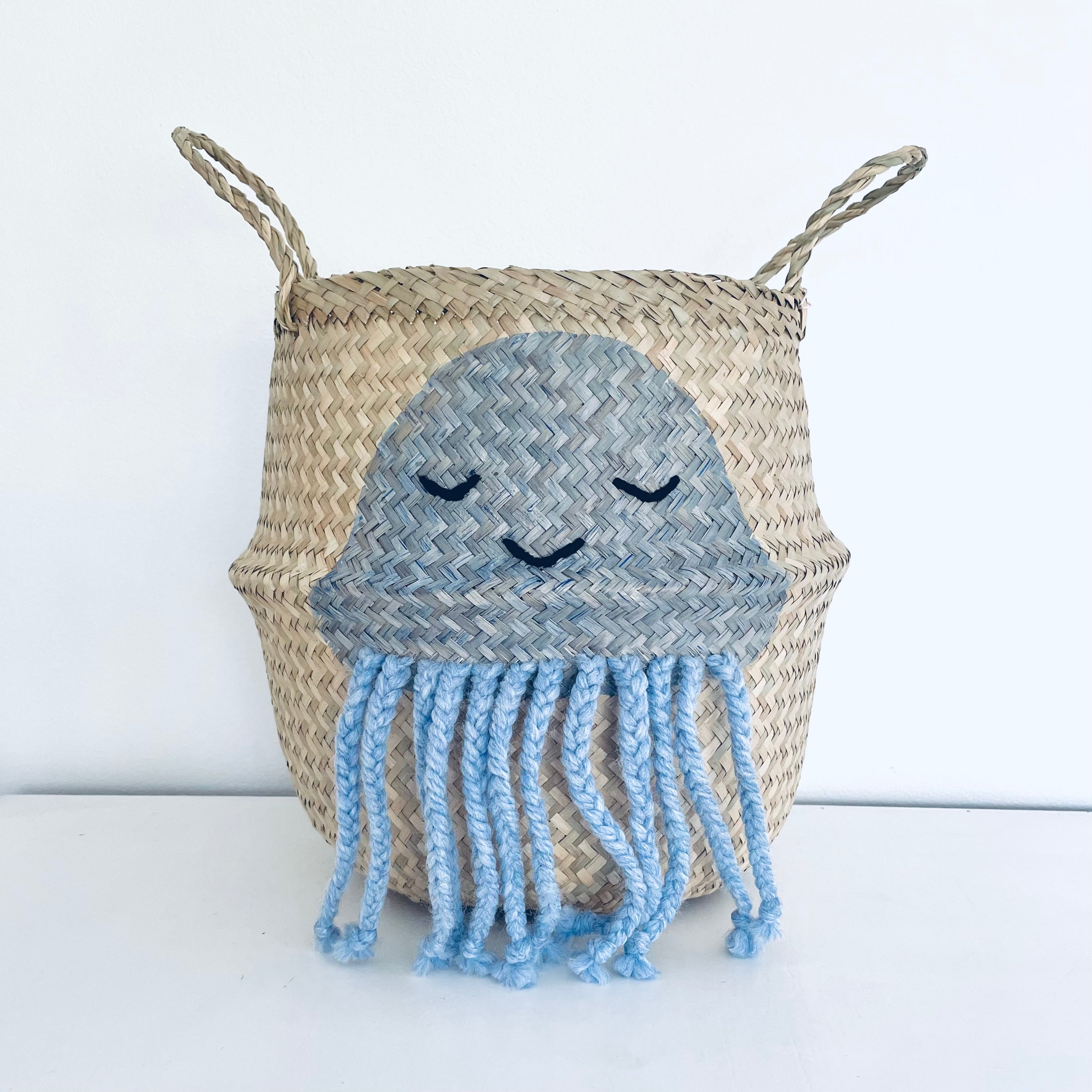 Blue Jellyfish Basket - Large