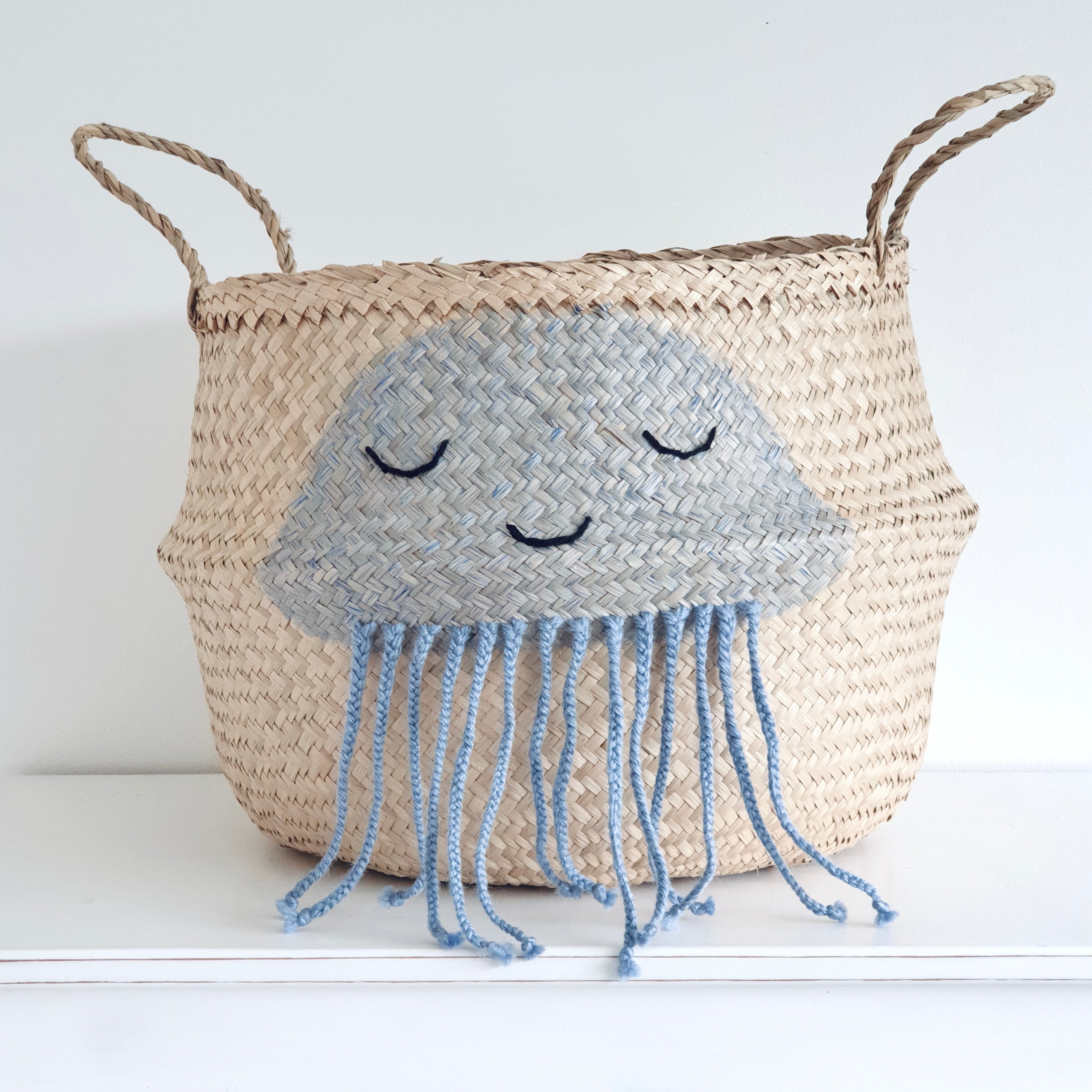 Blue Jellyfish Basket - Extra Large