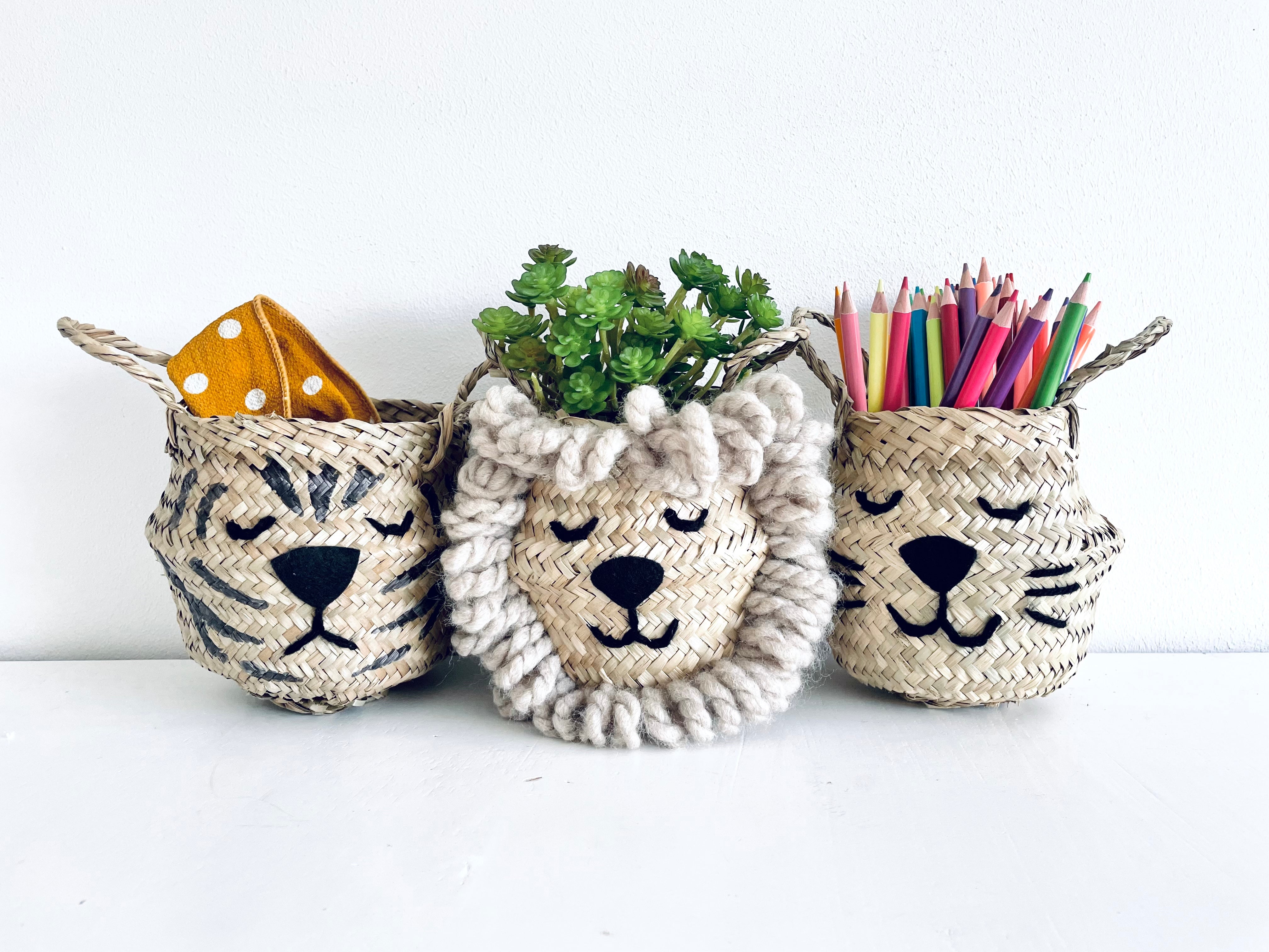 Natural Lion Basket - Mini - Bellybambino