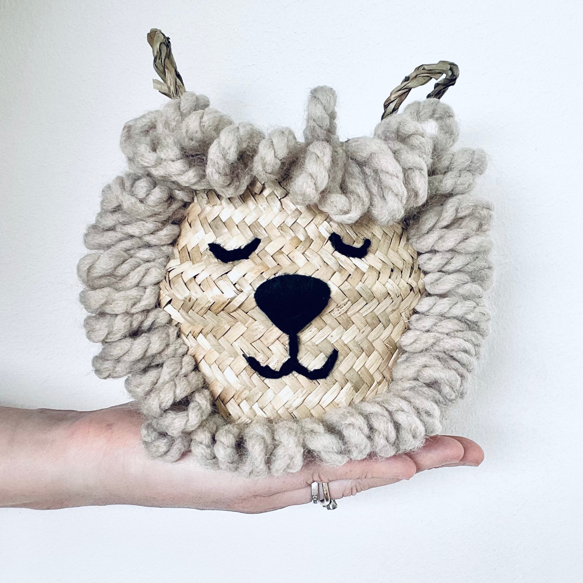 Natural Lion Basket - Mini - Bellybambino