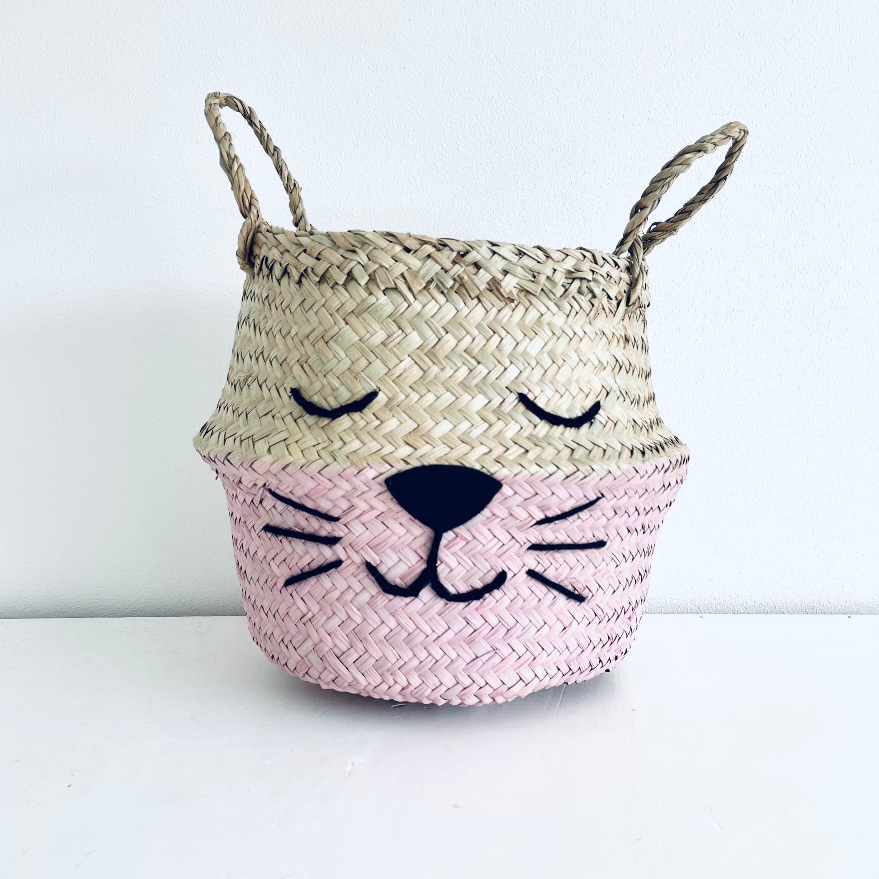 Pink Bottom Whiskers Basket - Small - Bellybambino