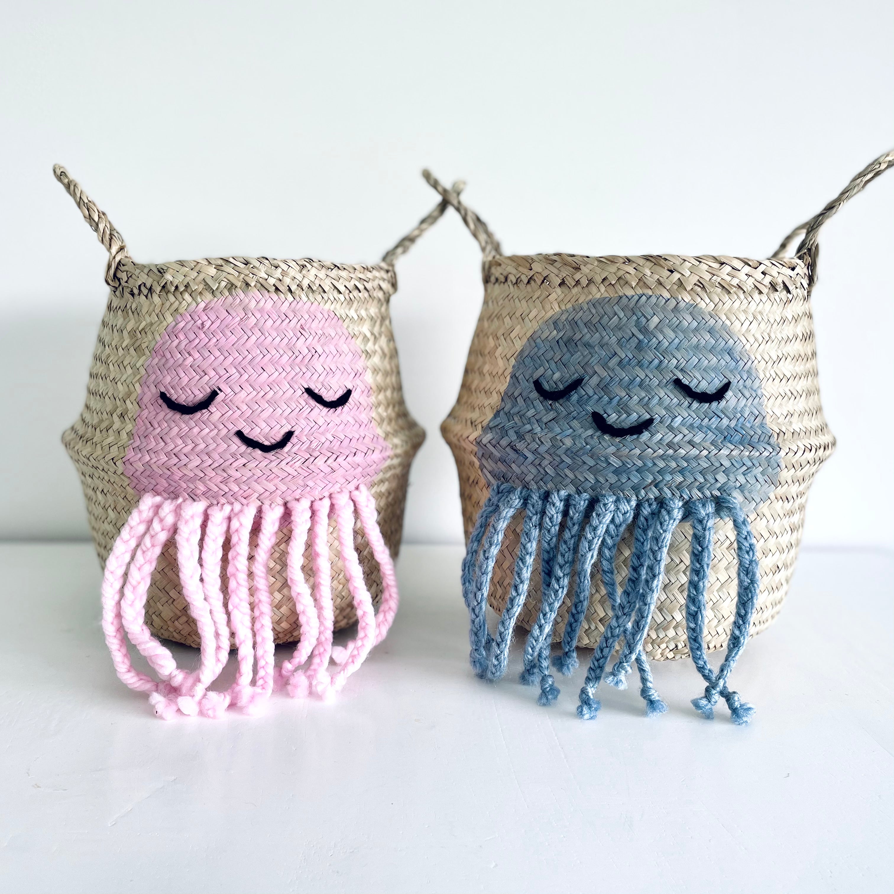 Pink Jellyfish Basket - Small - Bellybambino