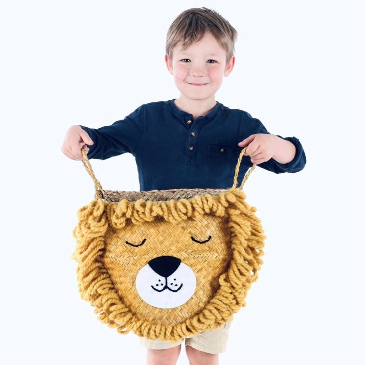 Yellow Lion Basket - Large - Bellybambino